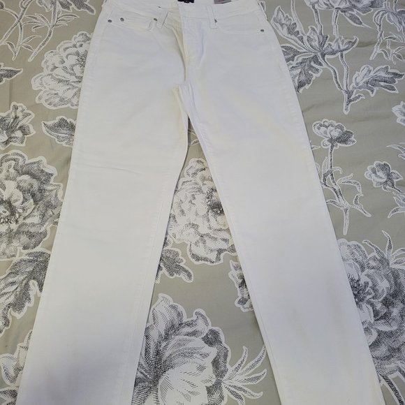NYDJ White Skinny Ankle 5-pocket Ankle Jeans Size 8 EUC - Picture 1 of 7